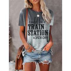 Women's Train Station Style Tie Dye T-Shirt